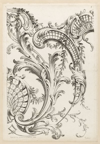 Shell Cartouches and Acanthus Leaf Motif by Alexis Peyrotte
